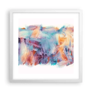 Plakat w białej ramie - Kolorowy bałagan - 40x40 cm