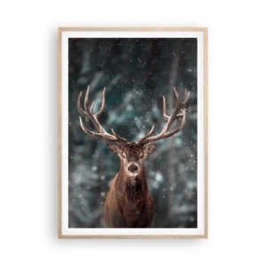 Plakat w ramie jasny dąb - Król lasu ukoronowany - 70x100 cm