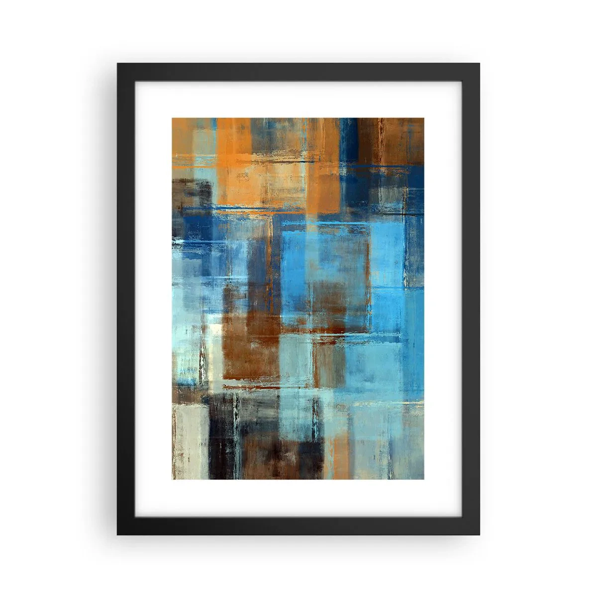 Plakat w czarnej ramie - Przez błękitną zasłonę - 30x40 cm