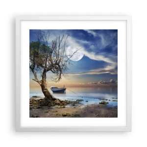 Plakat w białej ramie - To koniec czy początek? - 40x40 cm