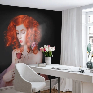 Fototapeta Samoprzylepna Deluxe Sticker - W barokowym stylu - Kobieta, Modelka, Róża - 200x140 cm