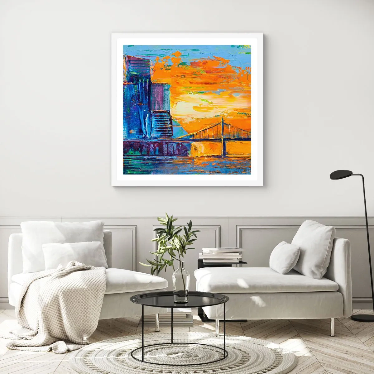 Plakat w białej ramie - Kultura i natura - 40x40 cm