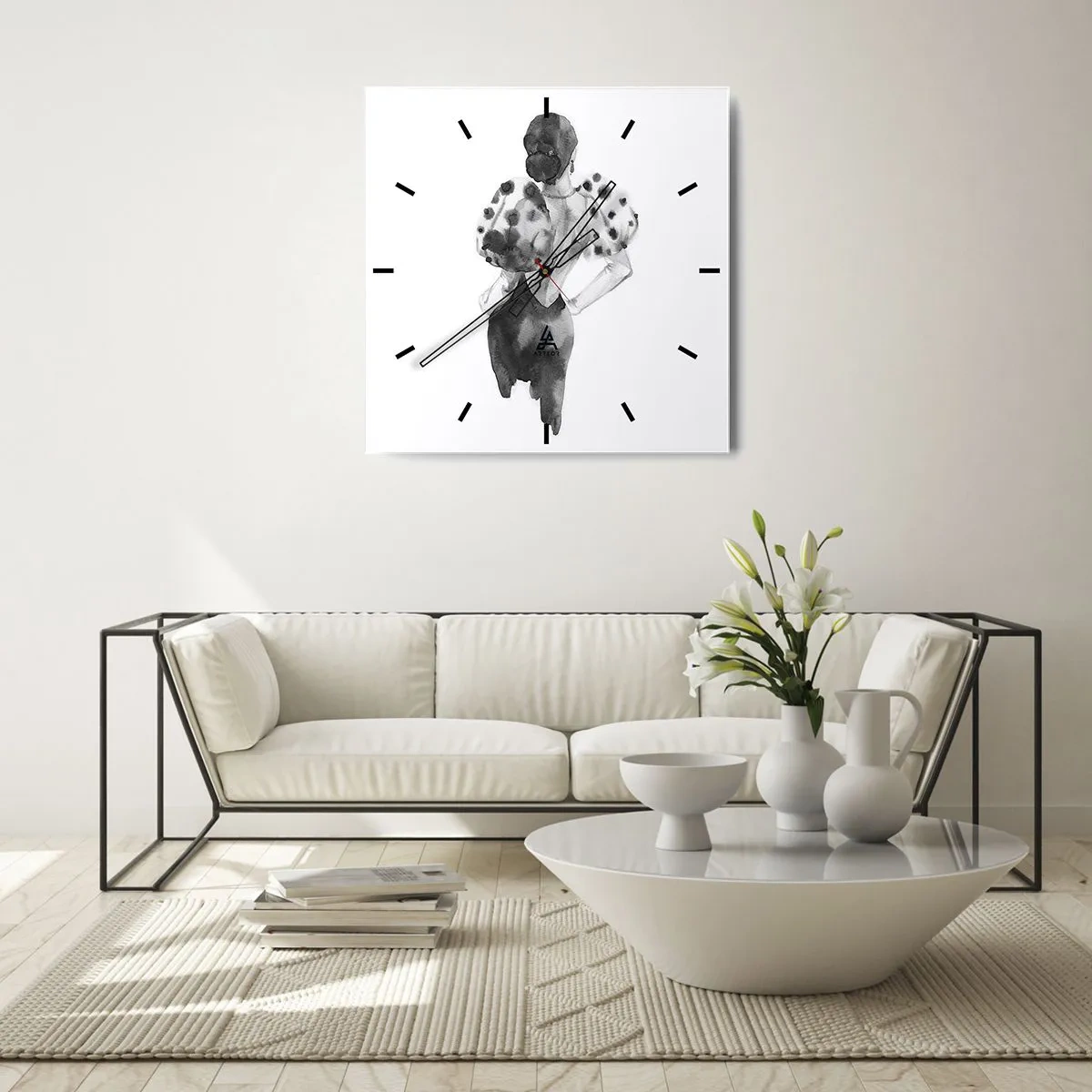 Zegar ścienny - Przeszła tuż obok - 40x40 cm