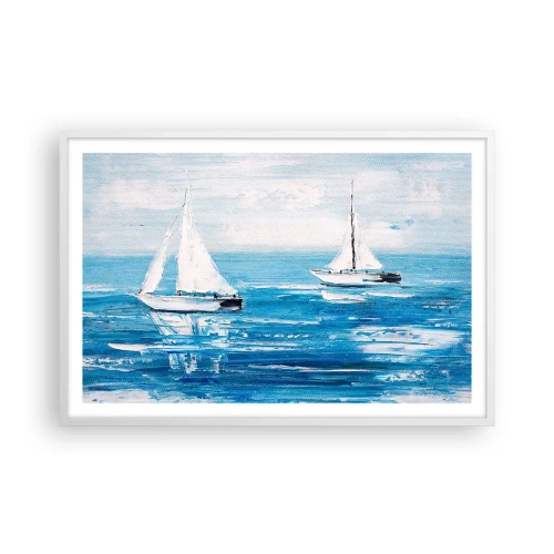 Plakat w białej ramie - Z przyjacielem u boku - 91x61 cm
