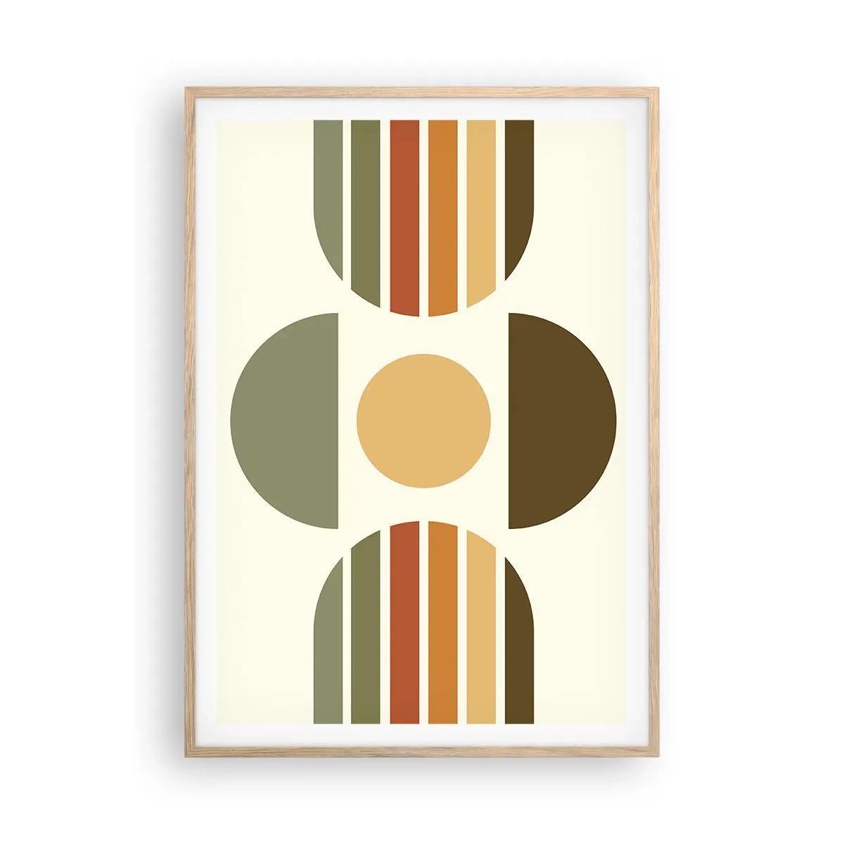 Plakat w ramie jasny dąb - W kolorach ziemi - 70x100 cm