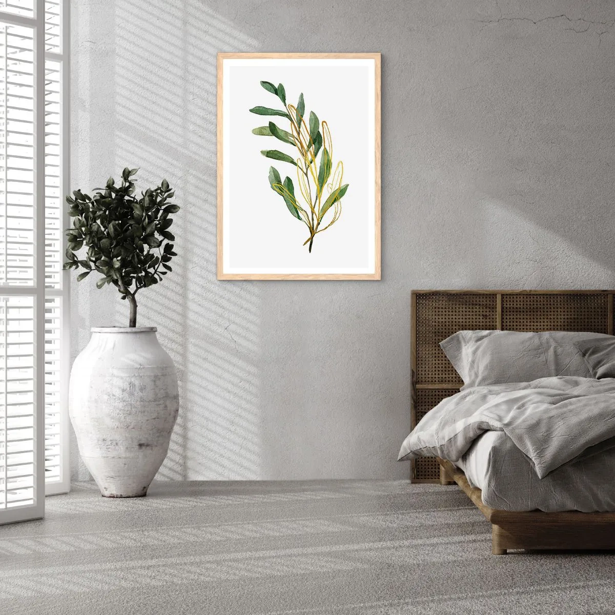 Plakat w ramie jasny dąb - Wszystko co dobre - 70x100 cm