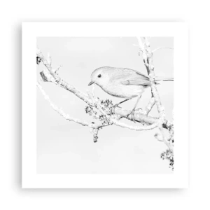 Plakat - Zimowy poranek - 40x40 cm