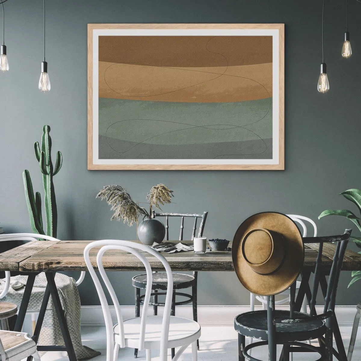 Plakat w ramie jasny dąb - Kompozycja horyzontalna - 50x40 cm