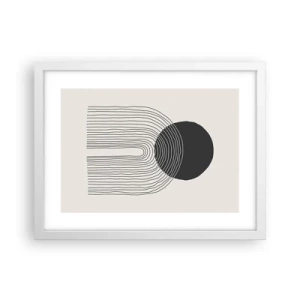 Plakat w białej ramie - Drżenie i pewność - 40x30 cm