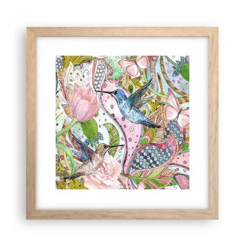 Plakat w ramie jasny dąb - Wplątane w pnączach - 30x30 cm