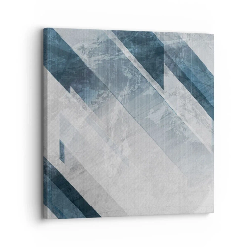 Obraz na płótnie - Kompozycja przestrzenna – ruch szarości - 30x30 cm