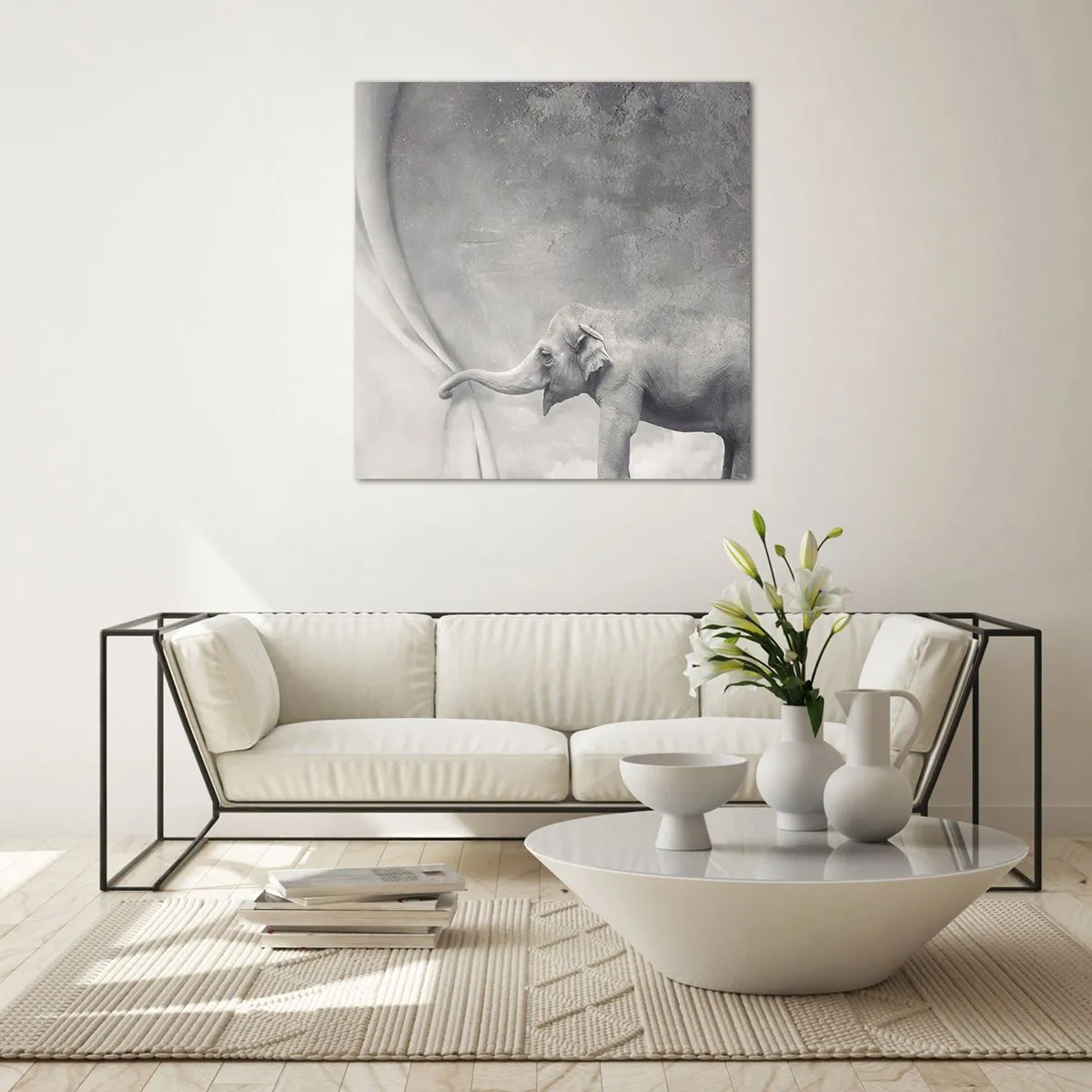 Obraz na szkle - Odsłonić tajemnicę - 60x60 cm