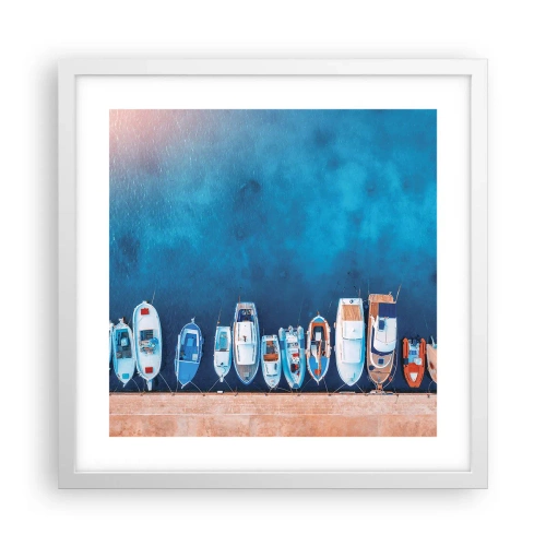 Plakat w białej ramie - W jednym rzędzie - 40x40 cm