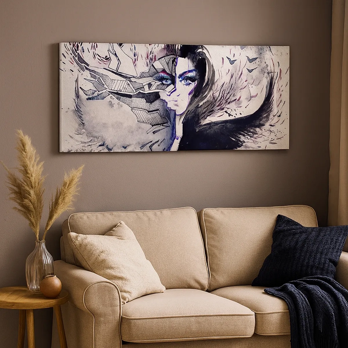 Obraz na płótnie - Demoniczna i piękna - 30x30 cm