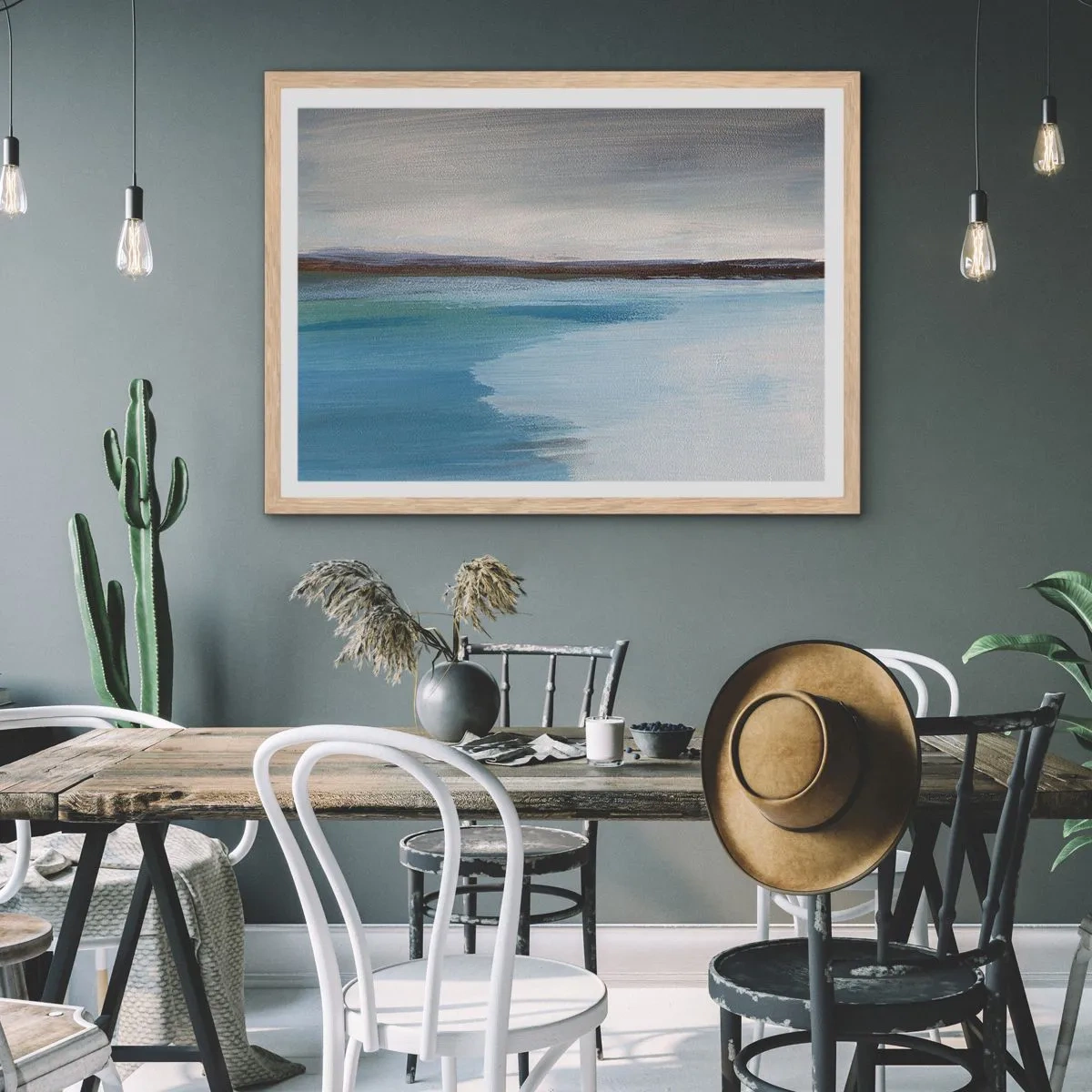 Plakat w ramie jasny dąb - Pejzaż horyzontalny - 91x61 cm