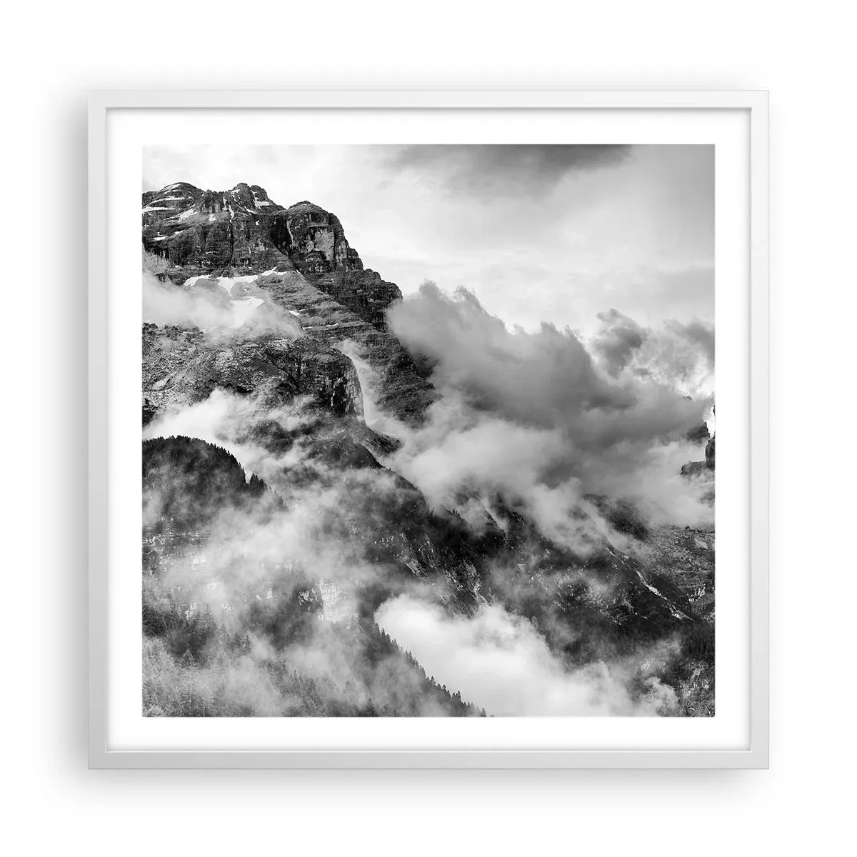 Plakat w białej ramie - Piękne i okrutne - 60x60 cm