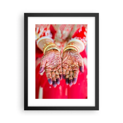 Plakat w czarnej ramie - Gotowa złapać szczęście - 30x40 cm