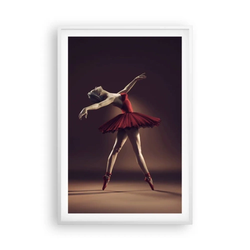 Plakat w białej ramie - Prima ballerina - 61x91 cm