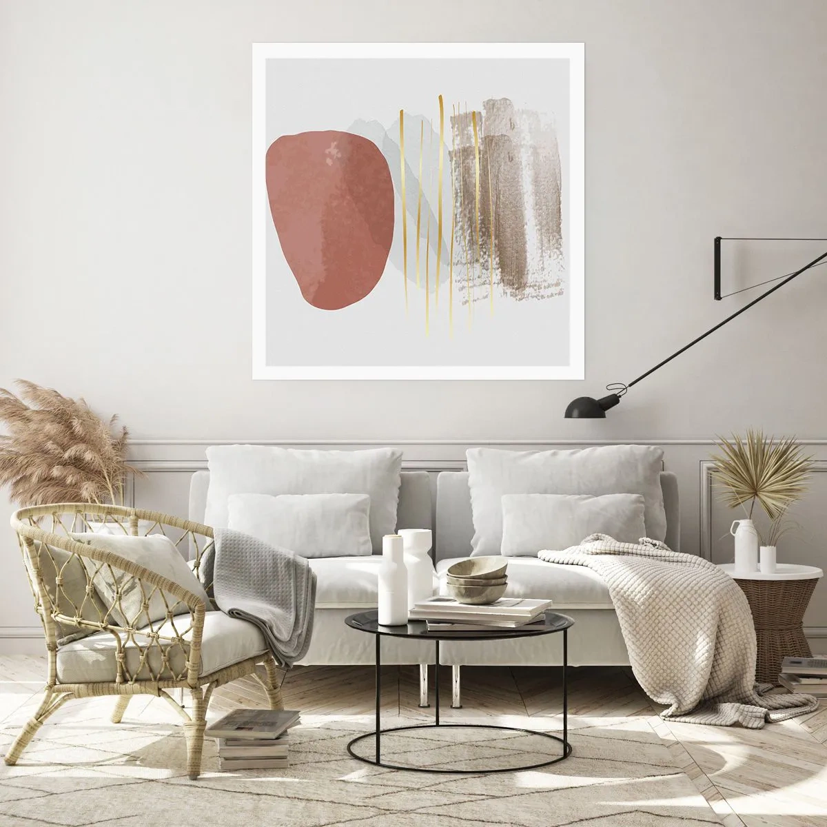 Plakat - Abstrakcyjna kolumnada - 50x50 cm