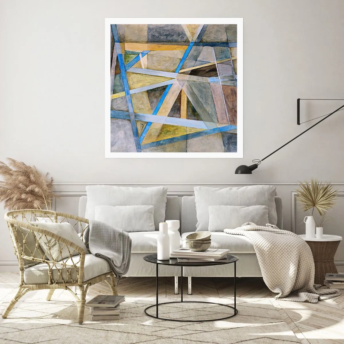 Plakat - Na wprost czy na skos? - 40x40 cm