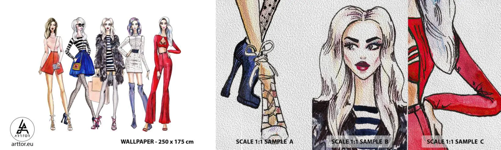 Fototapeta Próbka Premium Sand - Every week Fashion Week - Kobieta, Moda, Modelka - 100x30 cm