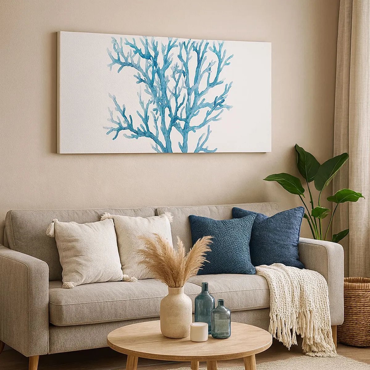 Obraz na płótnie - Morski filigran - 100x40 cm