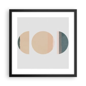 Plakat w czarnej ramie - Koło za kołem - 40x40 cm