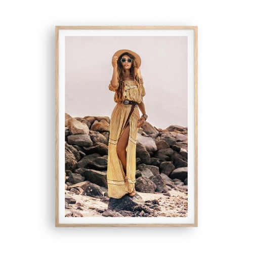 Plakat w ramie jasny dąb - Magia kamieni - 70x100 cm