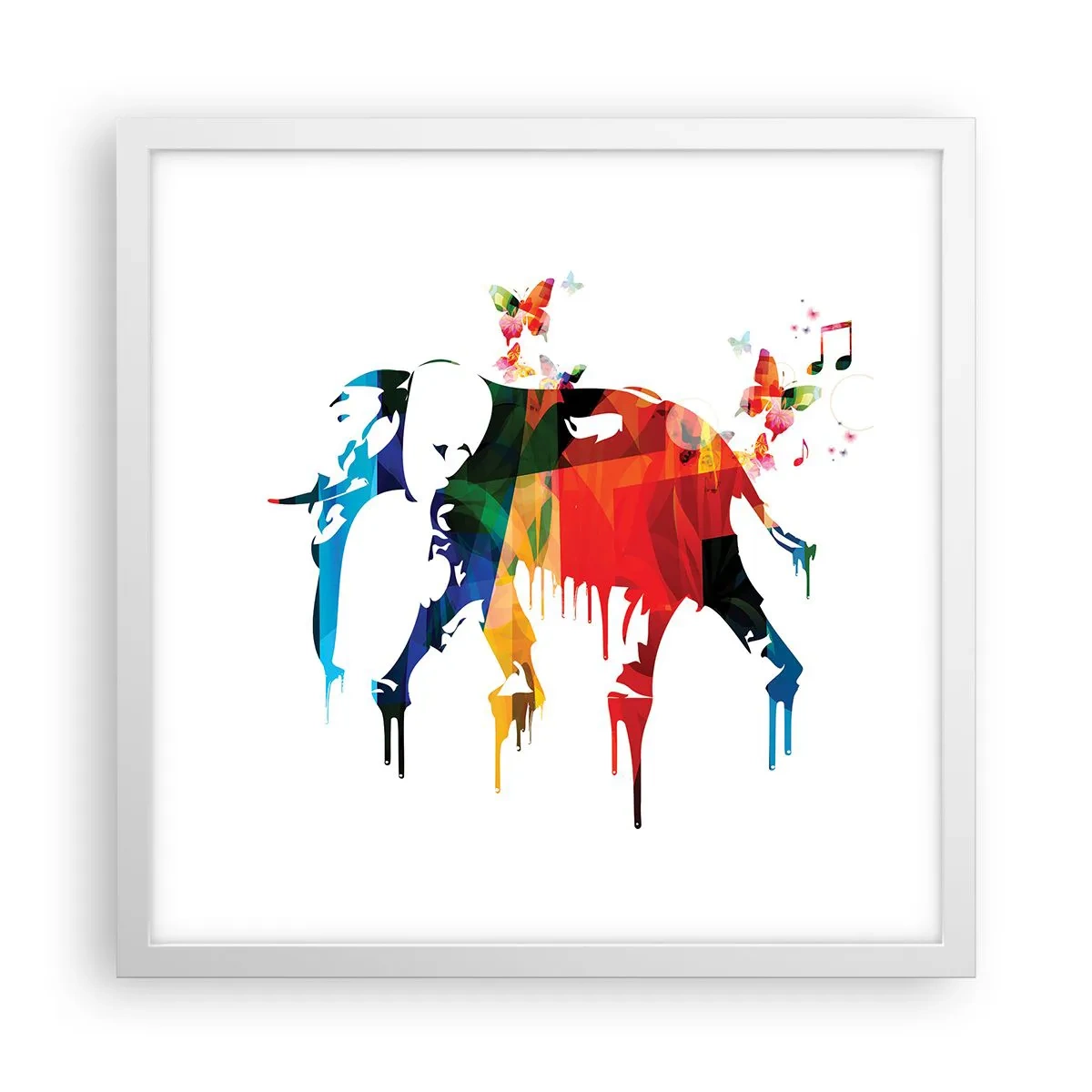 Plakat w białej ramie - Tańczyć każdy może - 40x40 cm