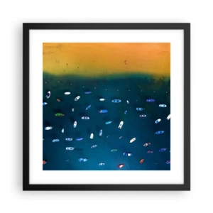 Plakat w czarnej ramie - Wakacyjna gra - 40x40 cm