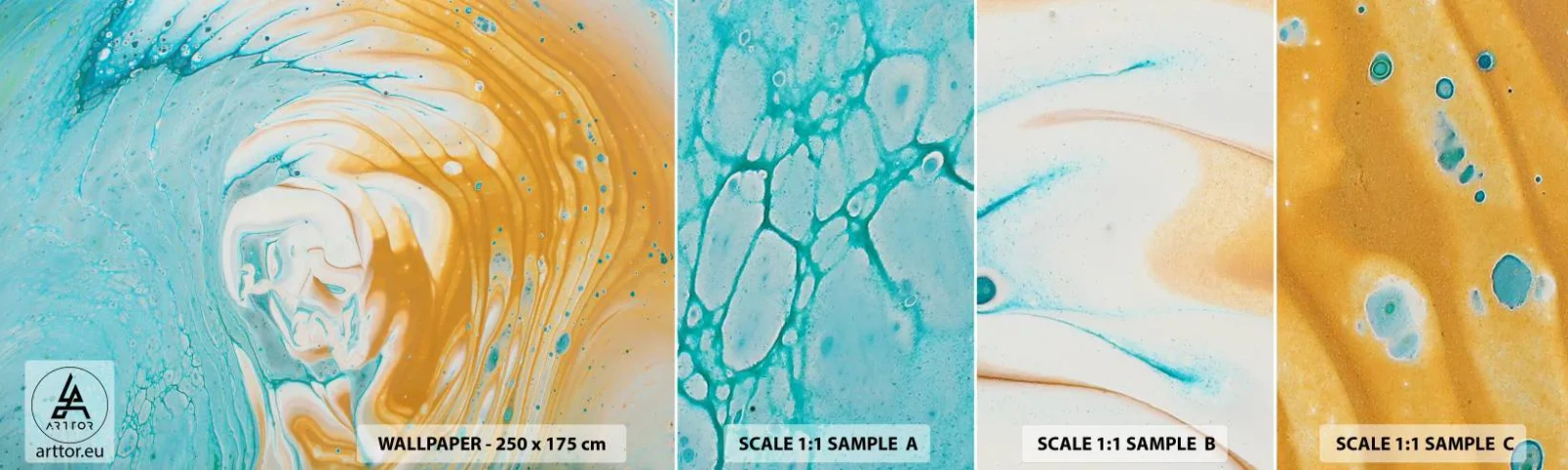 Fototapeta Próbka Samoprzylepna Deluxe Sticker - Pastelowy wir - Abstrakcja, Sztuka, Sztuka Nowoczesna - 100x30 cm