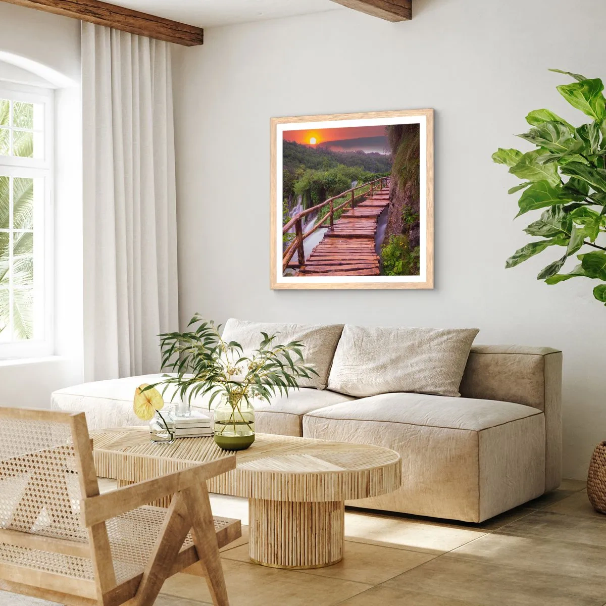 Plakat w ramie jasny dąb - Piękno nie do uwierzenia - 60x60 cm