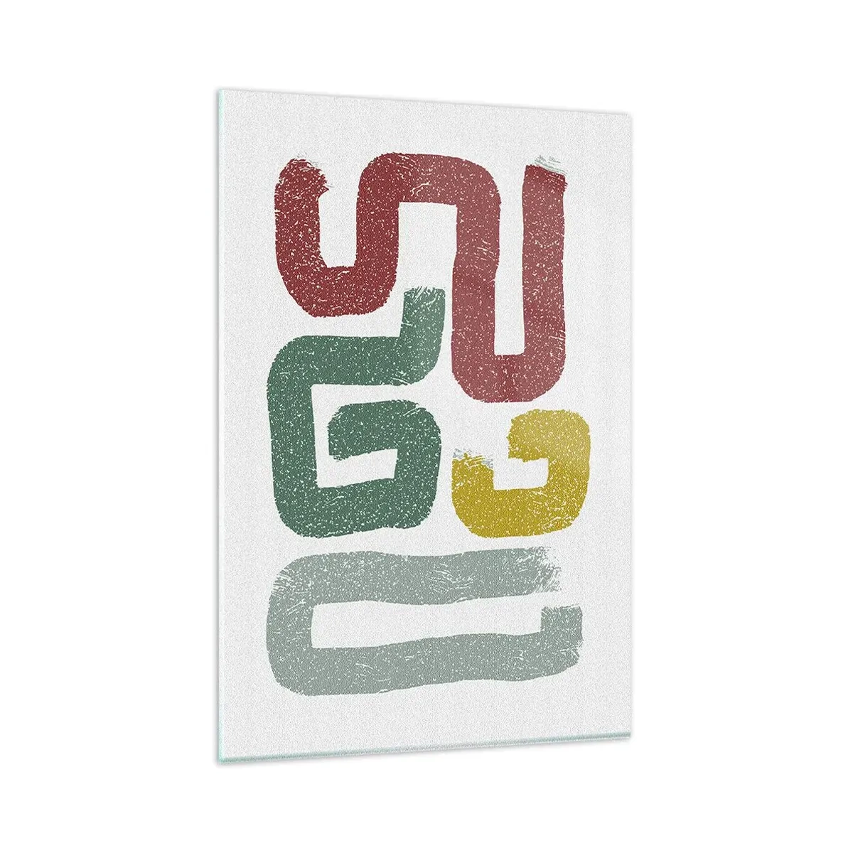 Obraz na szkle - Kolorowe geometryczne wzory w stylu abstrakcyjnym - 80x120cm - W nieznanym języku - Nowoczesna dekoracja ścienna do salonu i sypialni ARTTOR