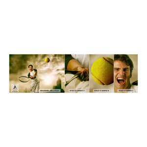 Fototapeta Próbka Premium Sand - Energia i radość - Sport, Tenis, Tenisista - 100x30 cm