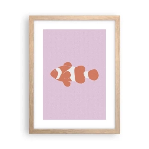 Plakat w ramie jasny dąb - W koralu jej do twarzy i do ogona - 30x40 cm