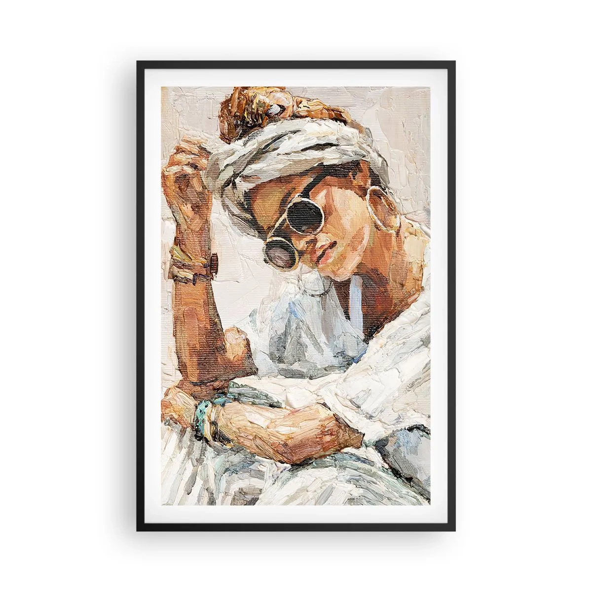 Plakat w czarnej ramie - Portret w pełnym słońcu - 61x91 cm