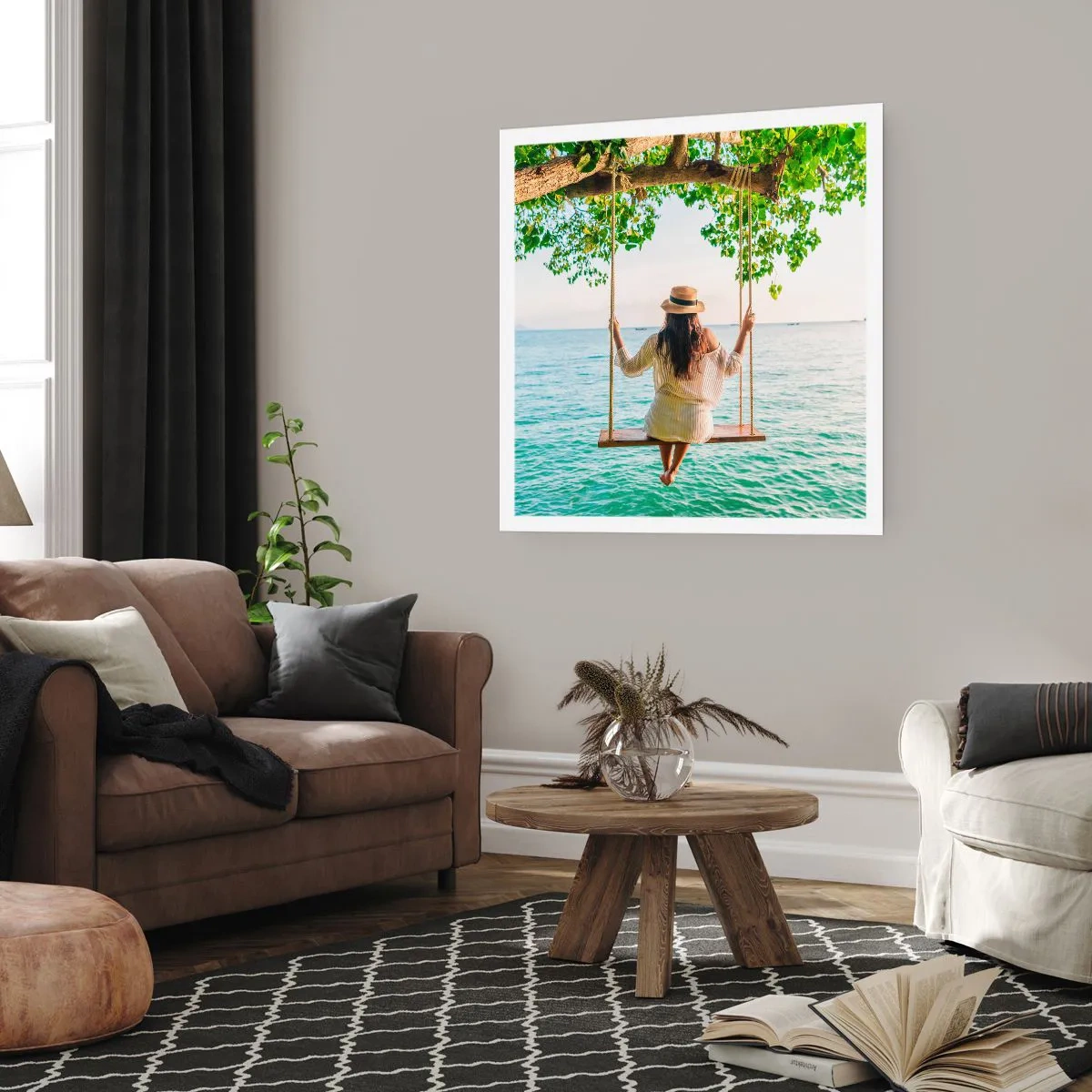 Plakat - Życie jest piękne - 30x30 cm