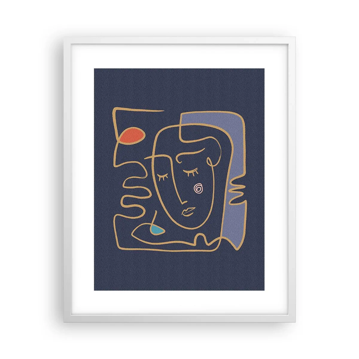 Plakat w białej ramie - W zamyśleniu - 40x50 cm