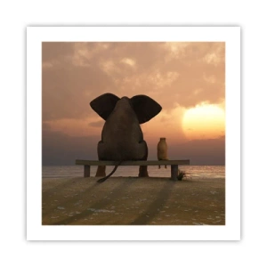 Plakat - Dobrze jest razem pomilczeć - 50x50 cm