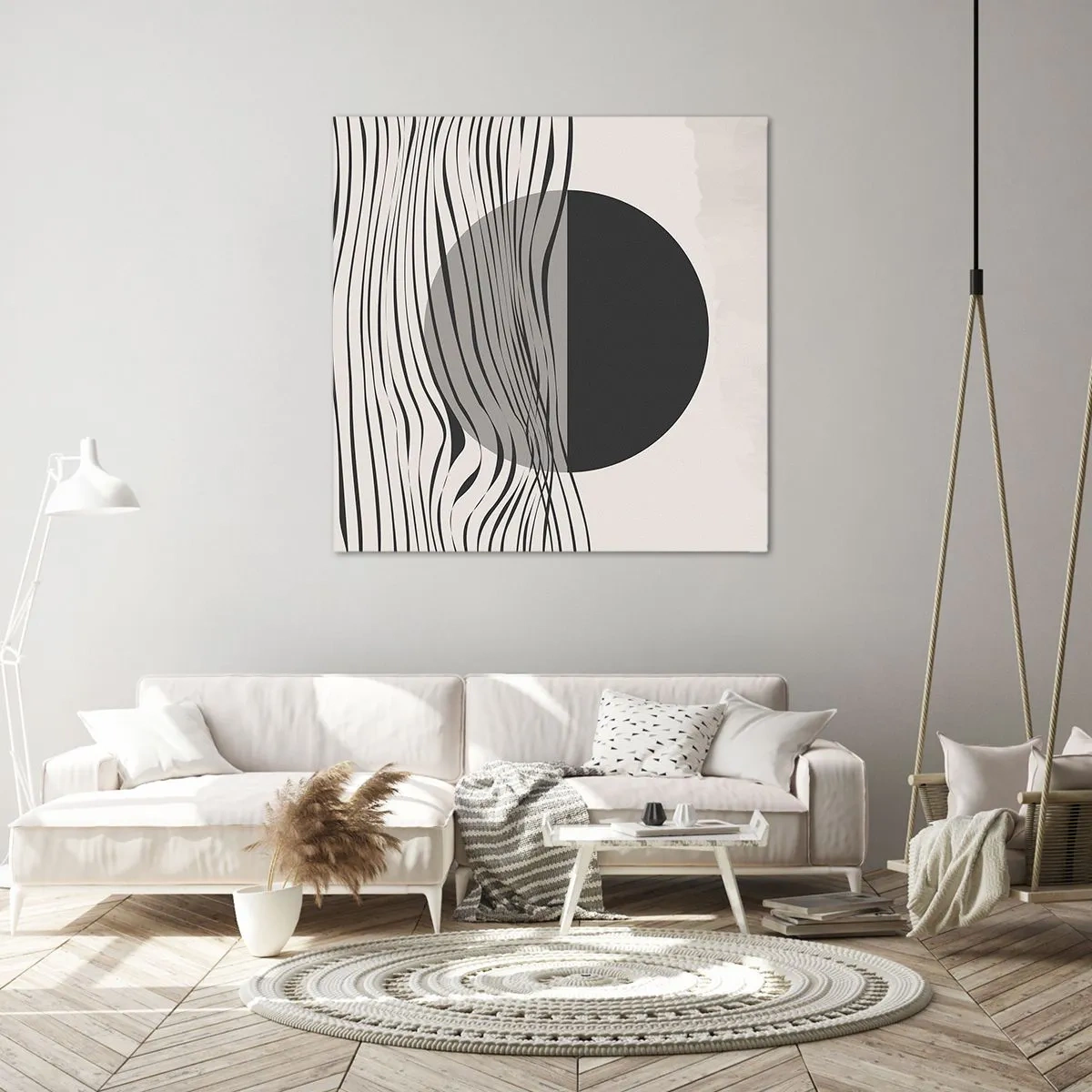 Obraz na płótnie - Kompozycja połowiczna - 60x60 cm