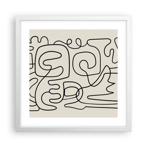 Plakat w białej ramie - Po śladzie - 40x40 cm