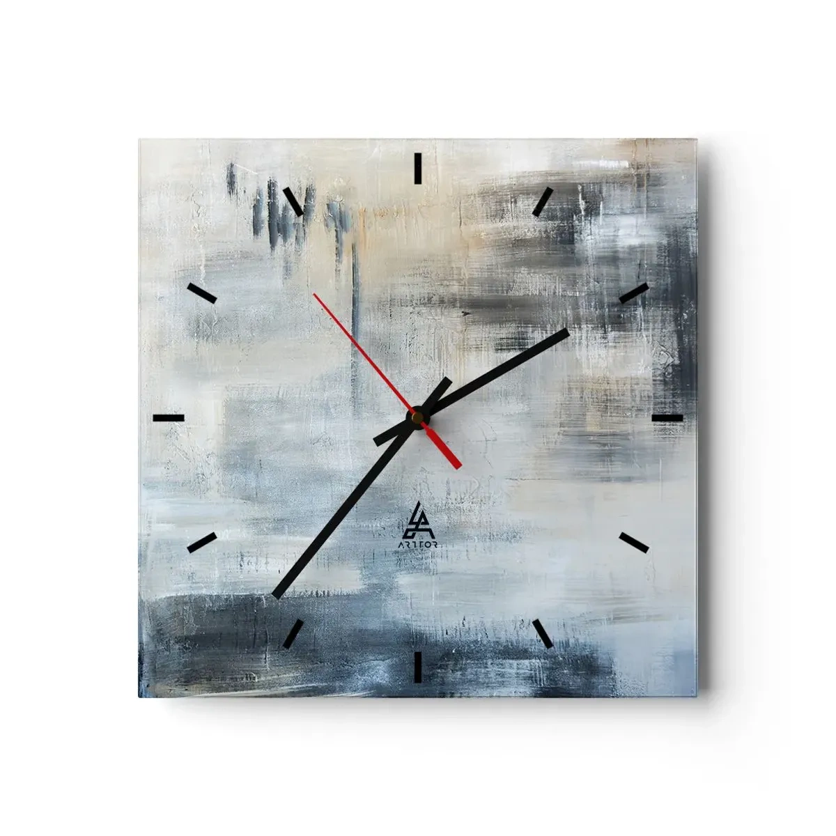 Zegar ścienny - Za zasłoną błękitu - 40x40 cm