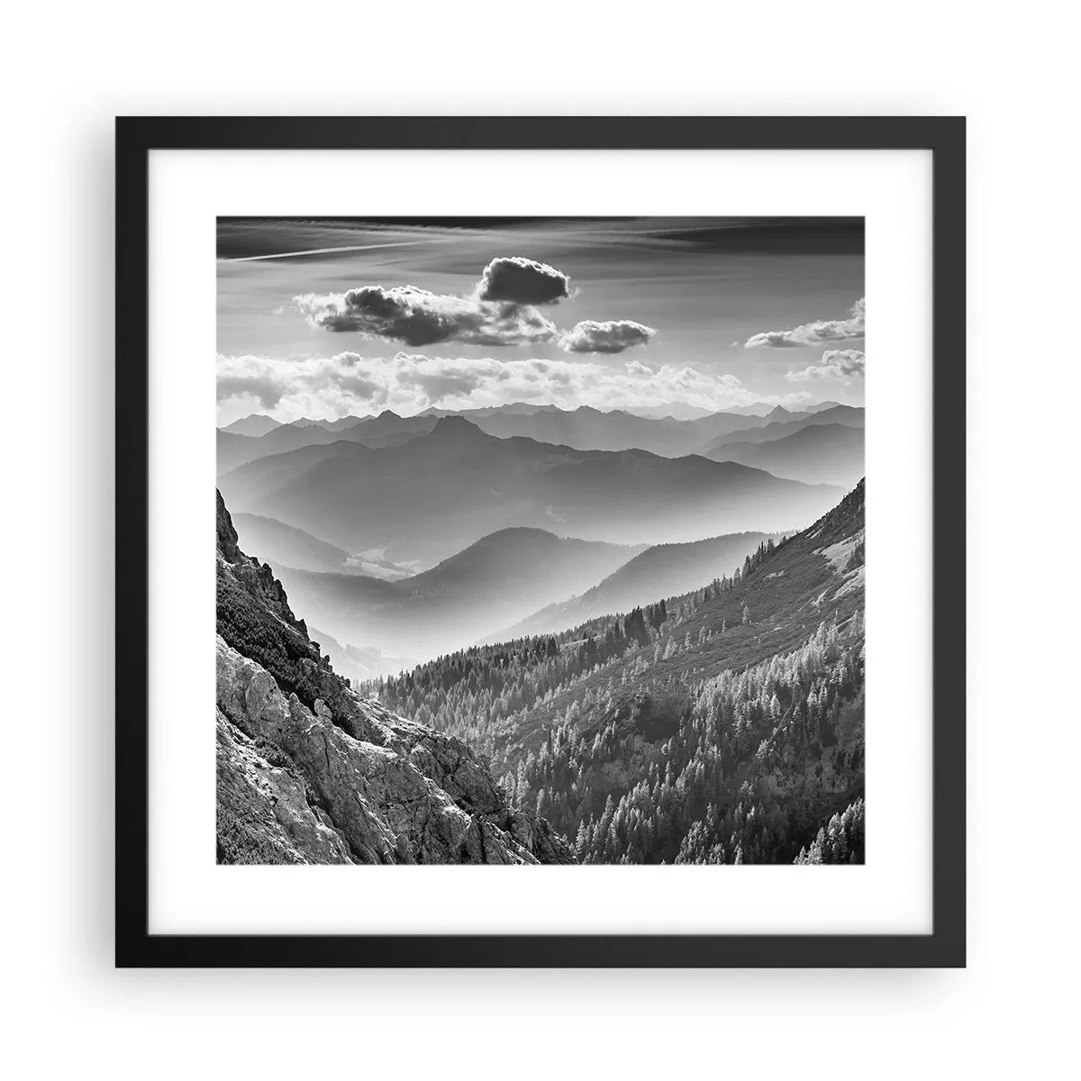 Plakat w czarnej ramie - Aż po horyzont - 40x40 cm