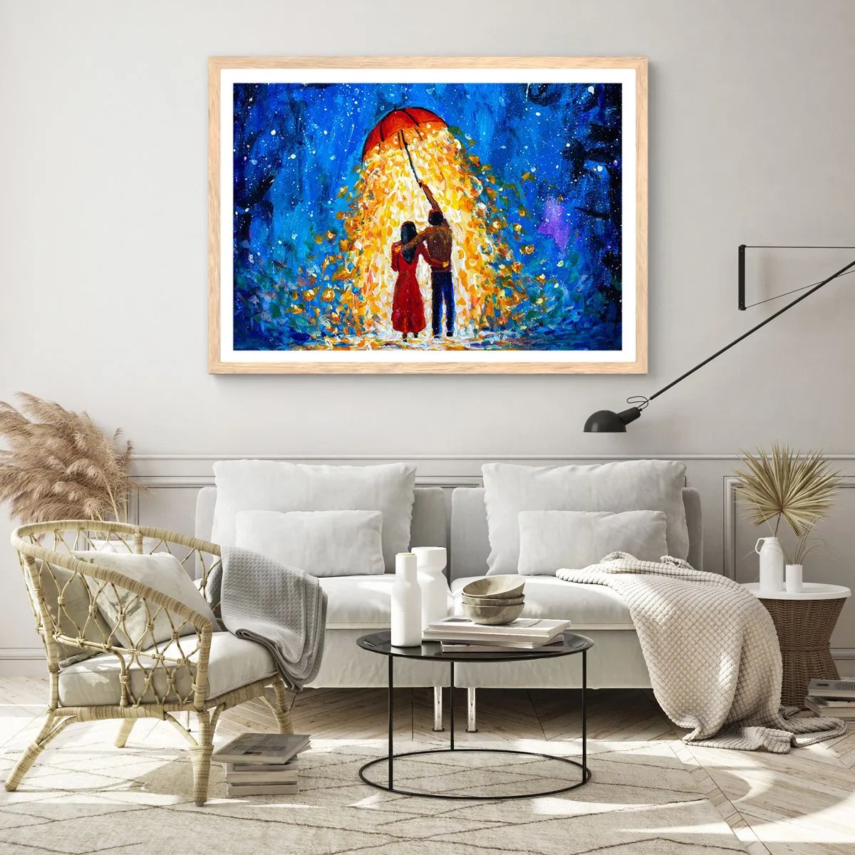 Plakat w ramie jasny dąb - Magia deszczowego wieczoru? - 40x30 cm