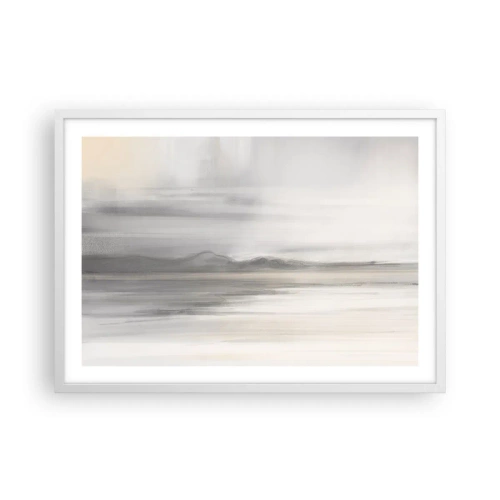 Plakat w białej ramie - Zamyślona dal - 70x50 cm