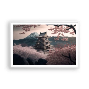 Plakat w białej ramie - Kraj kwitnącej wiśni - 91x61 cm