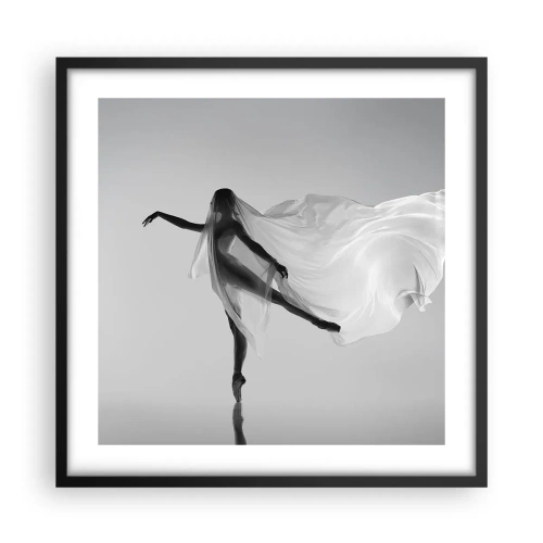 Plakat w czarnej ramie - Lekkość i wdzięk - 50x50 cm