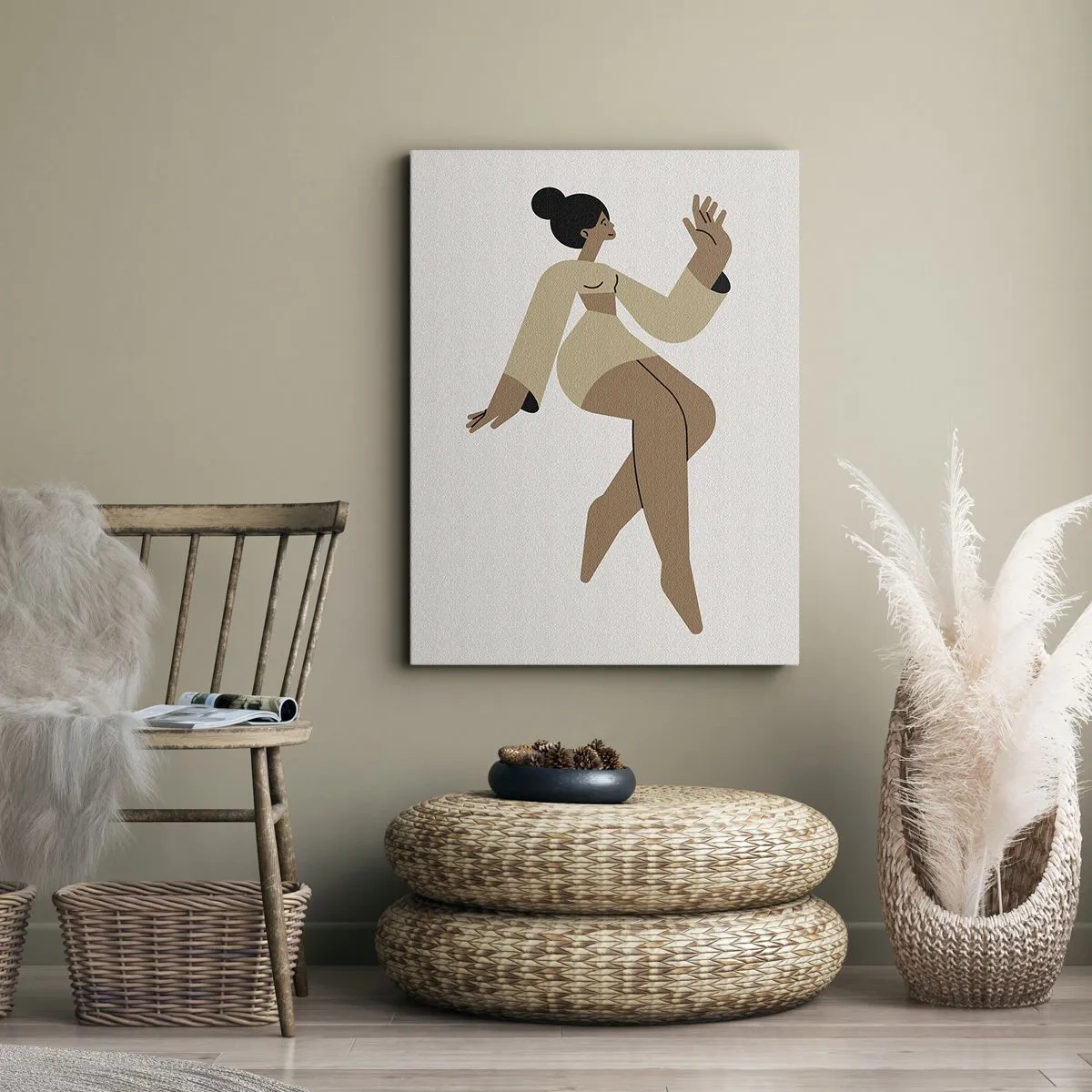 Obraz na płótnie - Kształt wdzięku - 45x80 cm