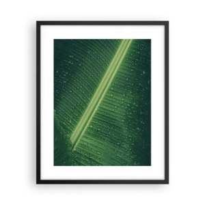 Plakat w czarnej ramie - Struktura zieleni - 40x50 cm