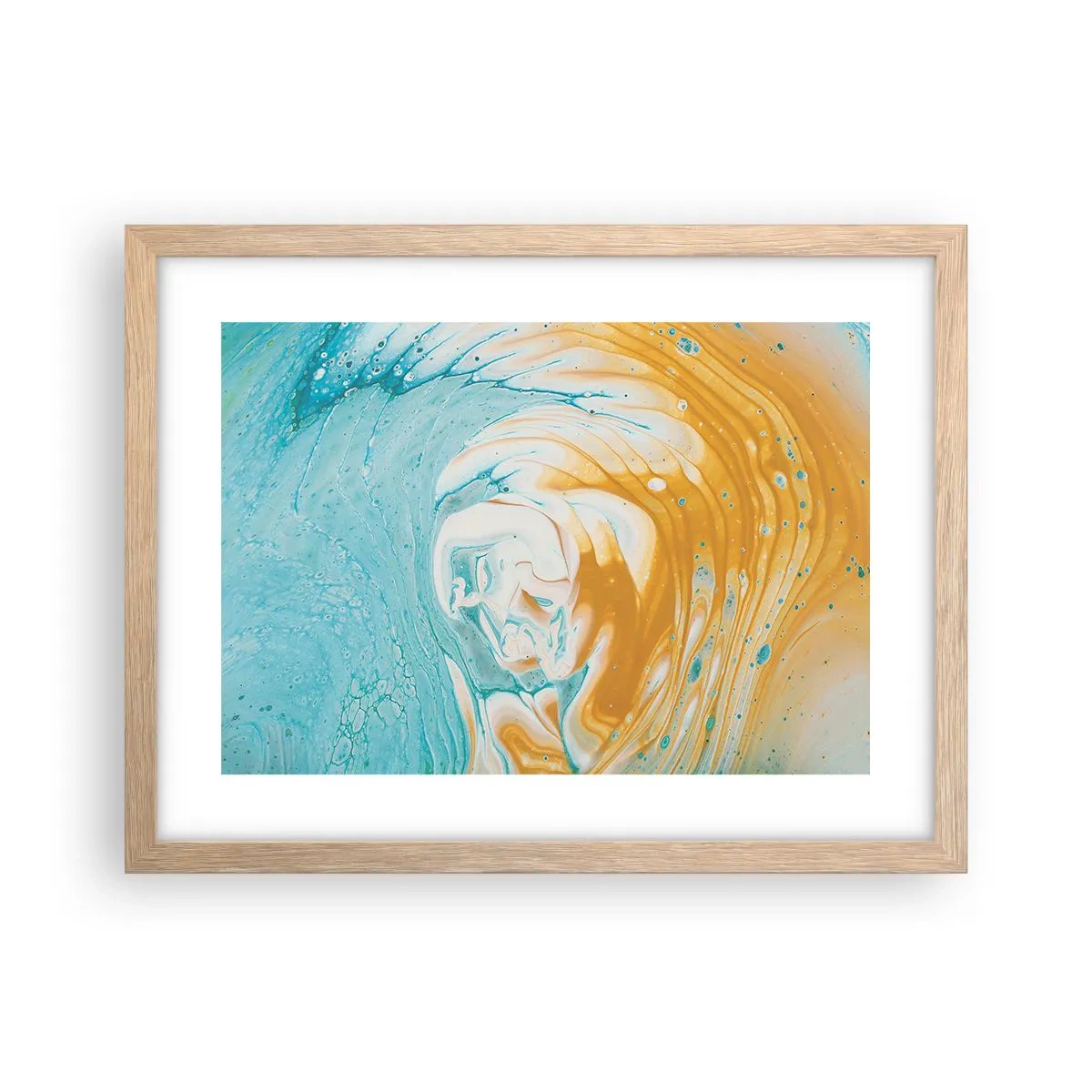 Plakat w ramie jasny dąb - Pastelowy wir - 40x30 cm